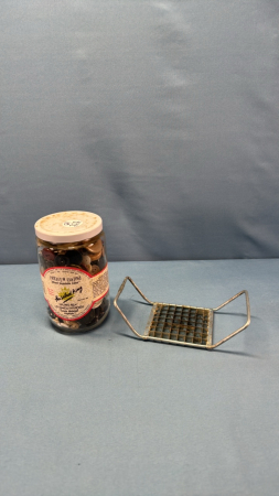 Jar of Buttons & French Fry Cutter
