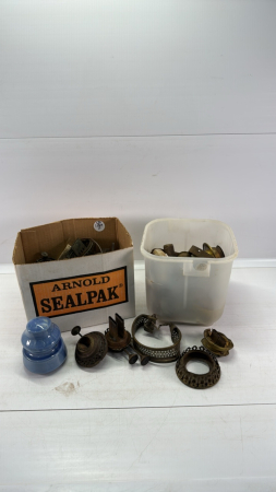 (2) Lots of Coal Oil Lamp Parts