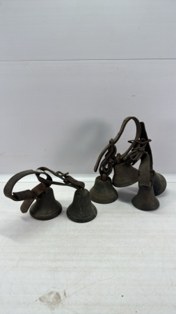(6) Brass harness Bells