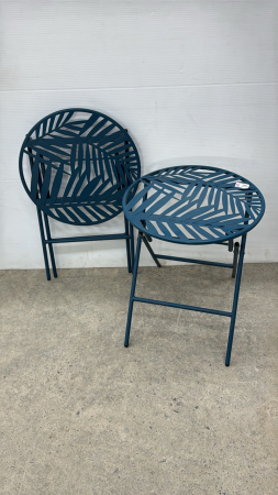 (2) Metal Folding 16in Patio Tables
