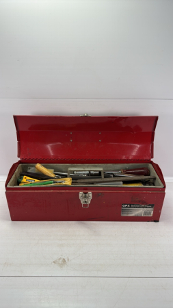 19in Metal Toolbox with Tools