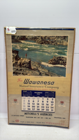 1955 Wawanesa Insurance Calendar
