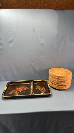 3 Piece Lacquerware Tray Set