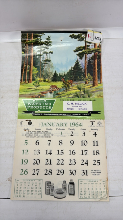 C.H. Melick, Zurich 1964 Calendar
