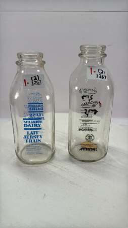 (2) Quart Milk Bottles