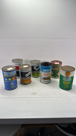 (6) Tin Quarts & (1) Paper Litre