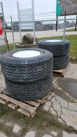 Unused Double Star 445/65R22.5 Tires and Rims