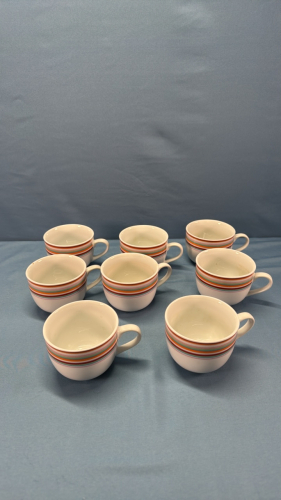 (8) Microwave & Dishwasher Safe Coffee Cups