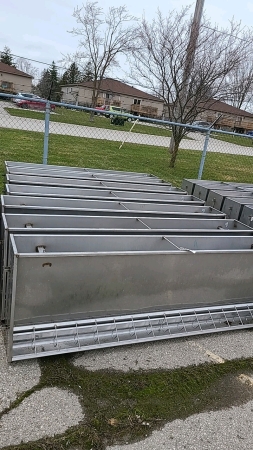 7-Stainless 96in Nursery Pig Feeders