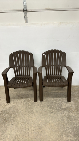 (2) Resin Lawn Chairs