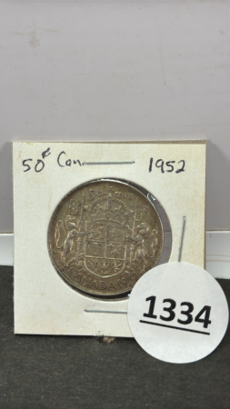 Canadian 1952 50 Cent Piece