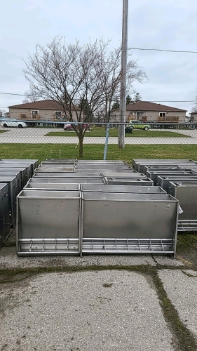 8-Stainless 78in Nursery Pig Feeders