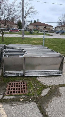 6-Stainless 90in Nursery Pig Feeders