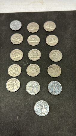 (16) Canadian Nickels