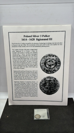 Poland Silver 3 Polker 1614-1628 Sigismund III