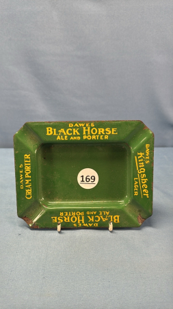 Dawes Blackhorse Enameled Ash Tray