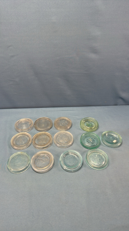 Quantity of Vintage Glass Sealer Lids