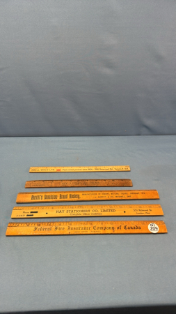 (5) Wooden Advertising Rulers