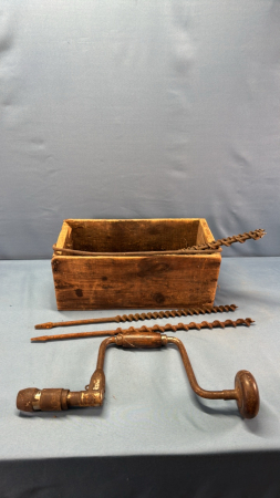 Hand Brace & Selection of Drill Bits