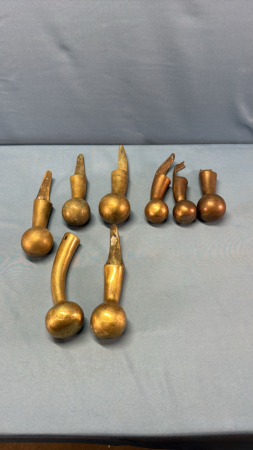 (8) Brass Hame Tops