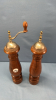 Pair of wooden 14in High Salt & Peppers - 2
