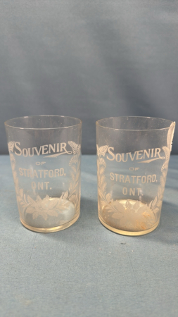 (2) Stratford Souvenir 4in High Glasses