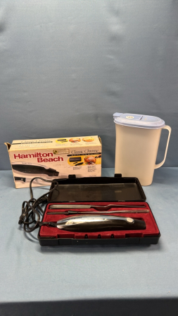 Electric Carving Knife&Tupperware Pitcher