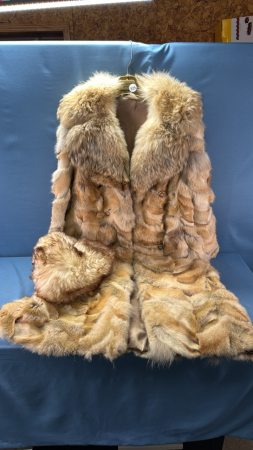 Long Fur Coat with Hat