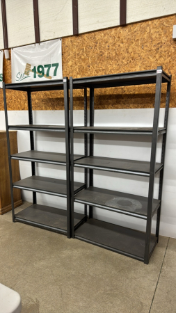(2) Metal Shelves