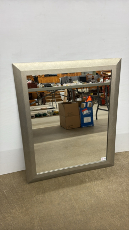 Gray Framed Mirror