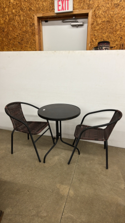 24in Round Patio Table & 2 Chairs