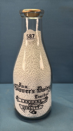Glover's Dairy Round Silk Screened Quart