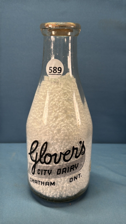 Glover's City Dairy Round Silk Screened Quart