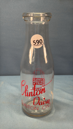 Clinton Dairy Round Silk Screened Pint