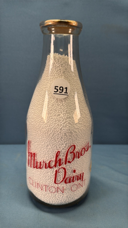 Murch Bros Dairy Round Silk Screened Quart