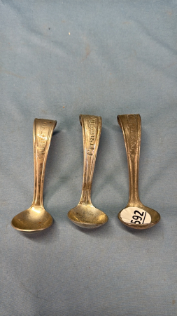 (2) Carnation & (1) Cream Top Spoons
