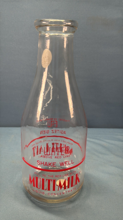 Multi-Milk Round Silk Screened Quart