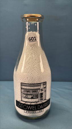 Listowel Dairies Round Silk Screened Quart