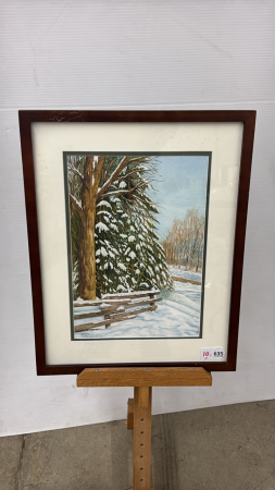 Winter Evergreen Print by Shirley Dill