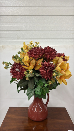 11in Porcleain Vase w/Flowers