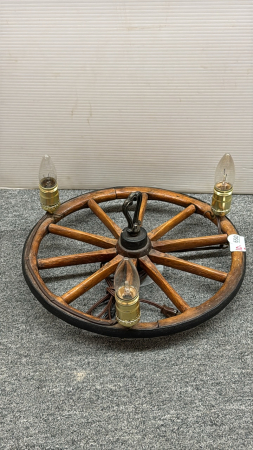 15in Wagon Wheel Style Ceiling Fixture