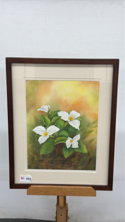 Trillium Watercolour by Shirley Dill