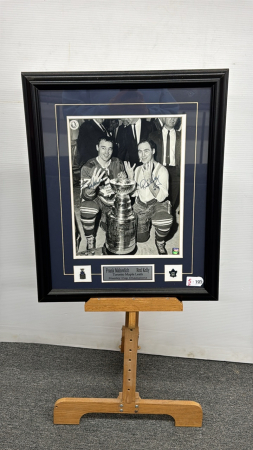 Autographed Print of Frank Mahovlich &Red Kelly
