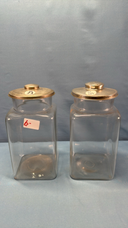 Pair of Glass Counter Jars