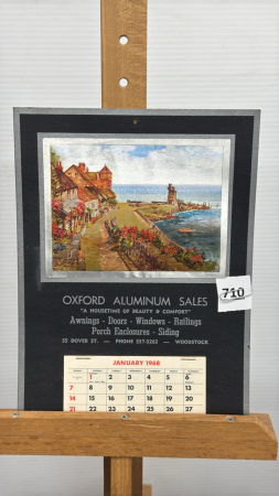 Oxford Aluminum Sales 1968 Calendar