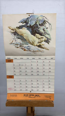 McClure Motors 1969 Calendar