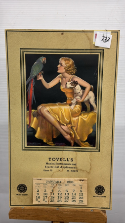 Tovel's 1938 Calendar