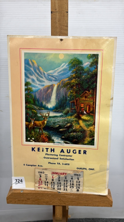 Keith Auger 1963 Calendar