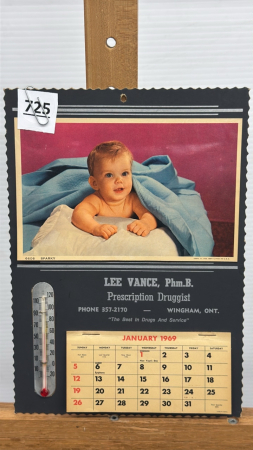 Lee Vance Drugest 1969 Calendar