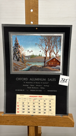Oxford Aluminum Sales 1969 Calendar
